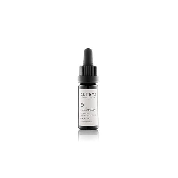 Alteya Organics Eye Serum USDA Certified Organic Skin Care 0.34 Fl Oz/10 mL Bio Damascena Award-Winning Treatment With Bulgarian Rose Oil Rejuvenating, Revitalizing and Clarifying