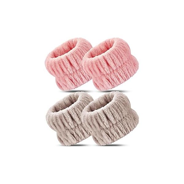 Wrist Towels - 4pcs Absorbent Arm Bands for Face Washing, Suitable Women and Men