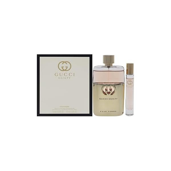 Gucci Guilty Pour Femme 3oz EDP Spray, 0.25oz Rollerball Women 2 Pc Gift Set