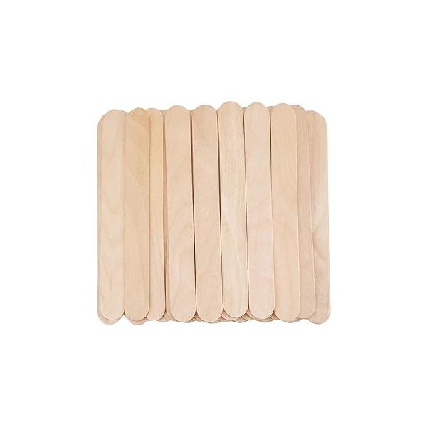 Hedume 600 Pack Large Wide Wax Sticks, Wood Spatula Applicator, Body Hair Removal Craft Sticks Applicator