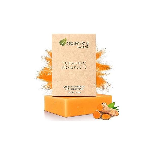 Turmeric Soap Bar for Body & Face - Made with Natural and Organic Ingredients. Gentle - For All Skin Types in USA 4.5oz