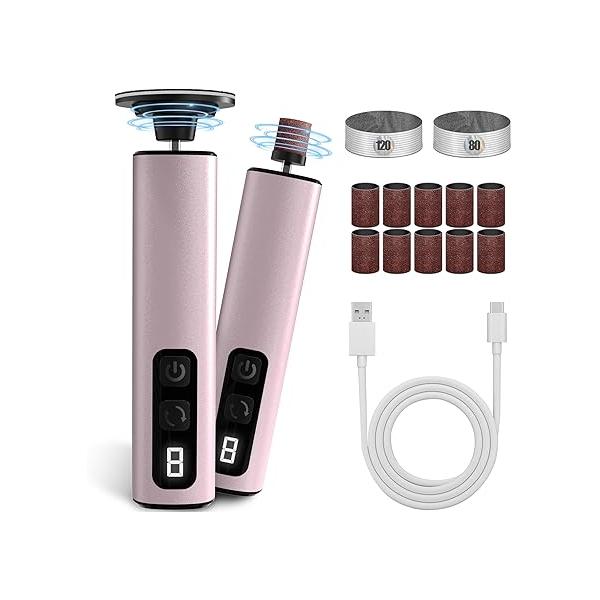 Foot Scrubber Callus Remover: Electric Feet Dead Skin Scraper Tool Professional Pedicure Nail Grinder File Machine, Rechargeable Electronic Exfoliator Remover