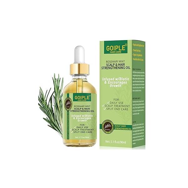 Rosemary Oil, 1 FL OZ - Natural Hair Growth Oil With Essential Oils, Nourishing Treatment for Split Ends, Dry Scalp, Loss Women's Care