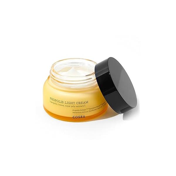 COSRX Full Fit Propolis Light Cream, 2.19 Fl.oz / 65ml, 64.5%, Hydrating Daily Day and Night Moisturiser, Korean Skin Care, Not Tested on Animals, Paraben Free