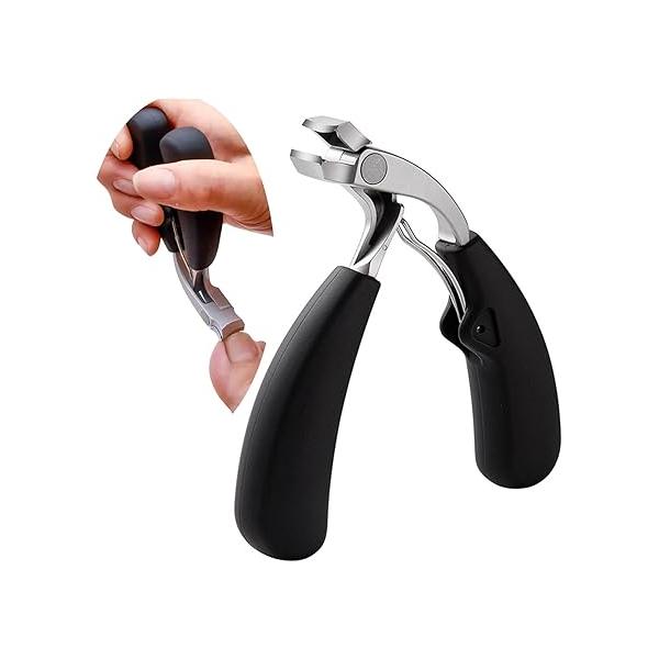 Heavy-Duty Nail Clippers with Ergonomic Handle, Stainless Steel Sharp Blade Thick Nails Toenail for Men, Women, and Seniors