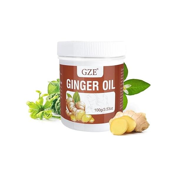 GZE Solid Ginger Oil Hair Growth Grease- for Scalp Massage - Make Your Shiny and Softer