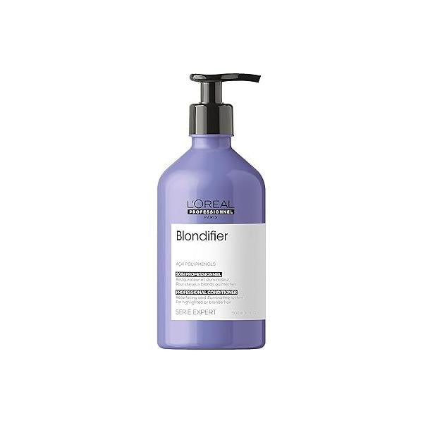 L'Oréal Professionnel Paris Blondifier Conditioner - Nourishing & Smoothing Treatment For Blonde or Bleached Hair, Enhances Shine Fights Brass, All Hair Types