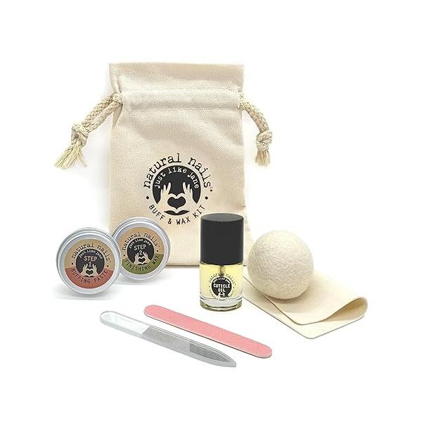 Just Like Jane™ Natural Nails Buff & Wax Kit - New Nano Glass File for Higher Shine!