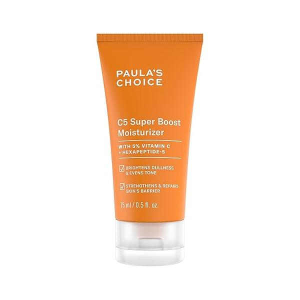 Paula's Choice C5 Super Boost Moisturizer with 5% Vitamin C & Squalane, Daily Face Lotion for Discoloration, Uneven Tone, Fine Lines Acne-Prone Skin, Fragrance-Free