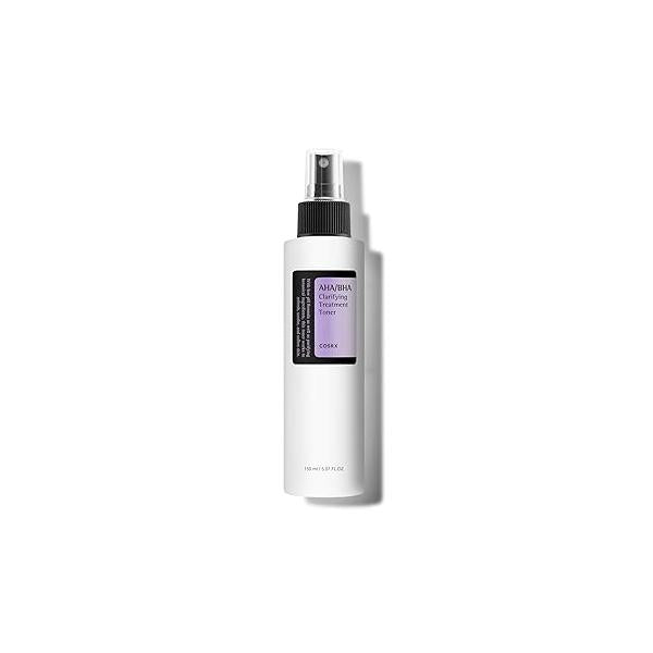 COSRX AHA/BHA Treatment Toner 5.07 fl.oz/ 150ml, Facial Exfoliating Spray for Whiteheads, Pores, & Uneven Skin, Korean Toner, Not Tested on Animals, No Parabens, Sulfates, Skin Care