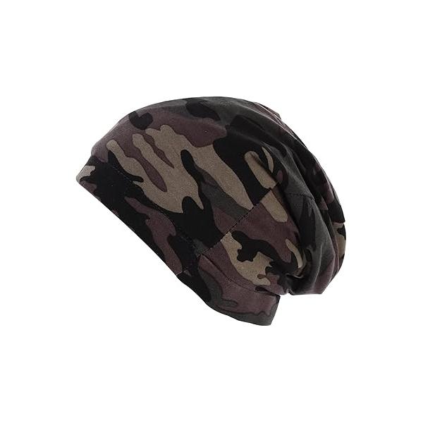 Womens Hats Sleeping Cap Nightcaps Camouflage Elastic Band Bonnet Adjustable Night Hair Shower Bath Hat for Adults Silk Ladies