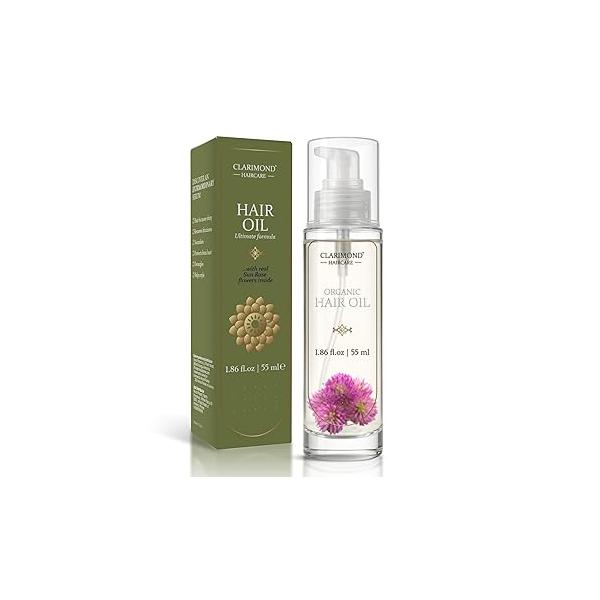 Clarimond Argan Oil & Crambe Abyssinica Seed | Smooth and Sleek Frizz Hair Control Nourishing Formula, Boosts Shine Non-Greasy Hydration 24-Hour Fragrance 55ml.