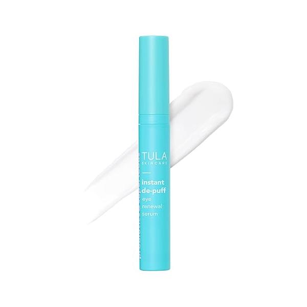 TULA Skin Care Instant De-Puff Eye Renewal Serum - Dark Circles Under Treatment, Reduce Puffiness and Signs of Wrinkles, 0.5 fl oz.