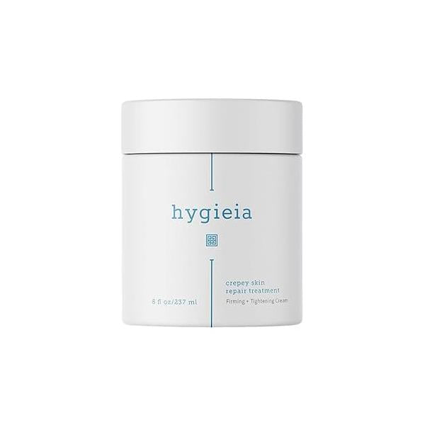 Hygieia + Crepey Skin Full Body Moisturizing & Firming Cream - Tighten Smooth - Anti-Aging Moisturizer with Hyaluronic Acid, AHAs Natural Oils to Rejuvenate, Soften Hydrate, 8oz