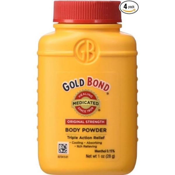 Gold Bond Talc-Free Body Powder Medicated 1 Ounce (4 Bottles) (29ml)