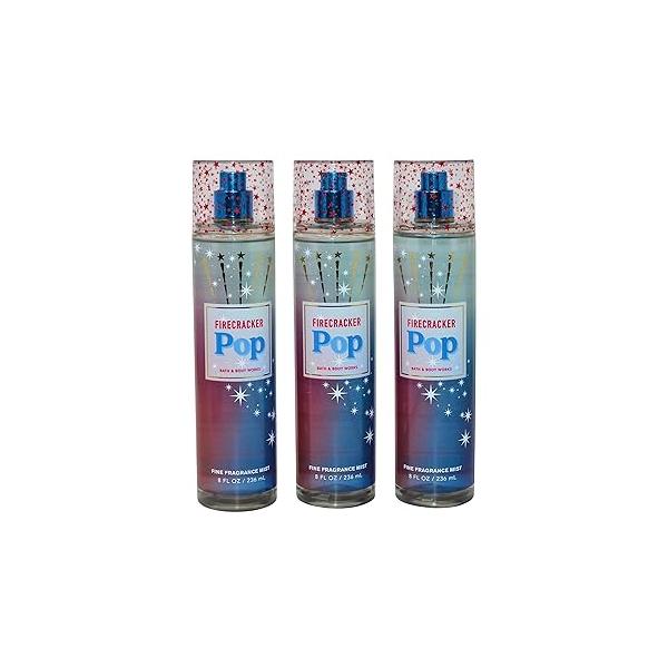 Bath & Body Works Fragrance Mist 3-Pack 8oz Each (Firecracker Pop)