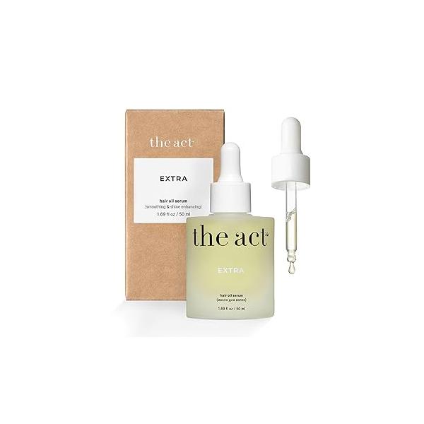 The Act Hair Oil for Dry & Frizzy - Leave-In Lightweight Treatment with Argan, Coconut Castor Non-Greasy Finish 1.69 fl oz