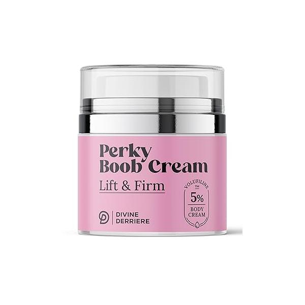 Divine Derriere Perky Body Cream - Lift & Firm Skin Tightening for Moisturizing Chest Firming with Volufiline Helps Tighten Saggy Crepey a Perkier Look Toned Décolleté