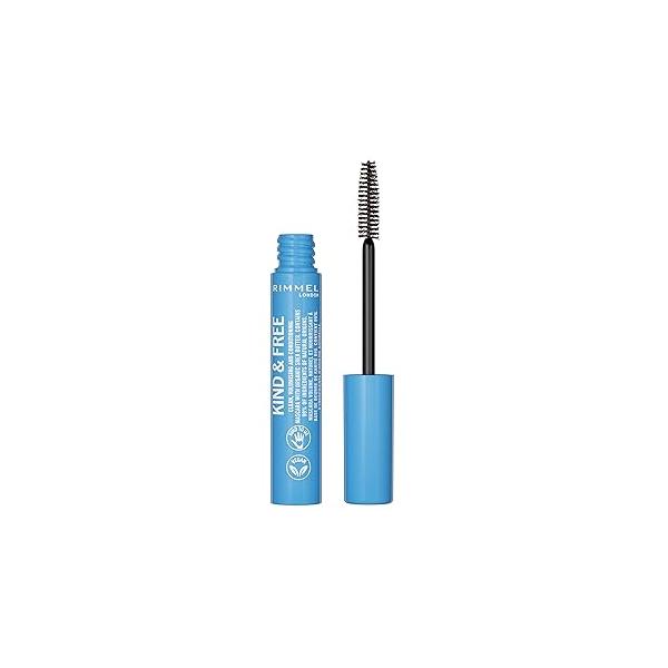 Rimmel London KIND & FREE Mascara, Vegan Formula, Volumizing, Waterproof, 002, Black Brown, 0.23oz