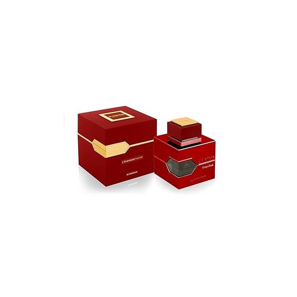 Al Haramain LAventure Grapefruit Red for Unisex - Arabian Perfume Women and Men Floral Fruity Fragrance Arabic Long Lasting Eau De Parfum Spray 3.33 oz EDP