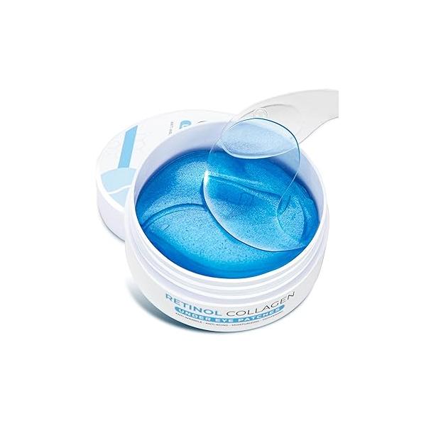 Eye Patches for Puffy Eyes 60 Pcs, 24k Gold Under Dark Circles and Puffiness, Mask Wrinkles, Bags Treatment For Women And Men