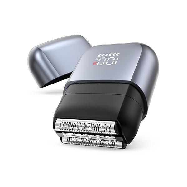 Foil Shavers for Men, Mini Electric Razors Close Shaving Face with High Speed 3 Floating Blade Heads, USB C Fast Rechargeable Shaver IPX7 Waterproof Wet Dry Travel Locked/Led Display