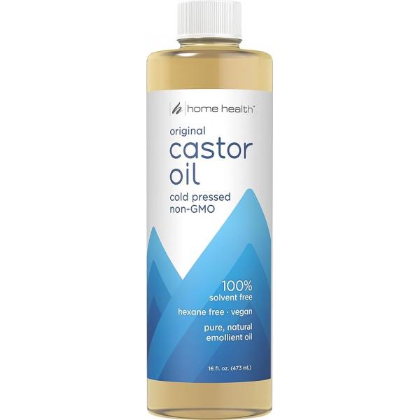 Home Health Original Castor Oil, Promotes Healthy Hair And Skin, Natural Skin Moisturizer - Pure, Cold Pressed, Non-GMO, Hexane-Free, Solvent-Free, Paraben-Free, Vegan 16 fl oz