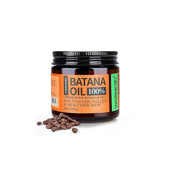 Unrefined Batana Oil for Hair Growth, Dr. Sebi Raw from Honduras, Mask Growth oil with Organic and Natural Ingredients, Mocha, 2 fl oz