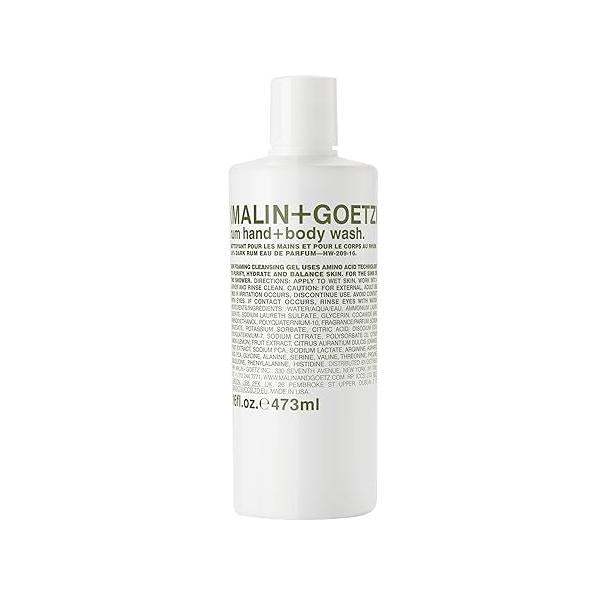 MALIN+GOETZ Hand + Body Wash - natural hydrating soap, cleansing and purifying for all skin types, prevents stripping or irritation on sensitive skin. Cruelty-free. Beauty Care