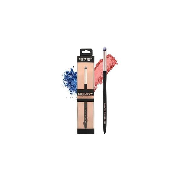 Profusion Cosmetics Small Firm Eyeshadow Brush - Professional Eye Makeup Brush, Blending Brush-Dense Rounded Hair Bristles and Best for Pigments & Glitter,