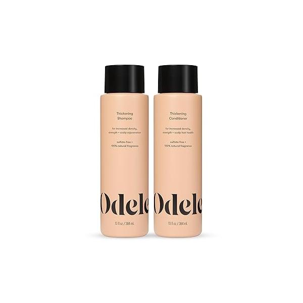 Hair Thickening Shampoo and Conditioner Set, Increases Density & Strength, for Straight or Wavy Types, 13 Fl Oz Each (Pack of 2)