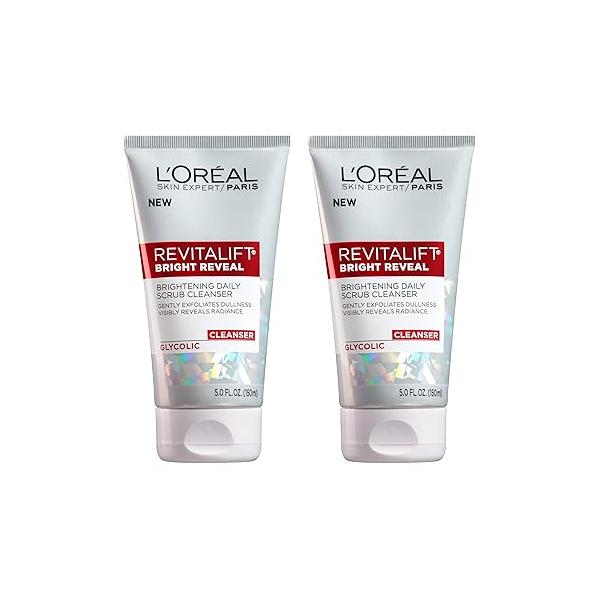 L'Oreal Paris Revitalift Bright Reveal Anti-Aging Facial Cleanser with Glycolic Acid 5 fl. oz (Pack of 2)