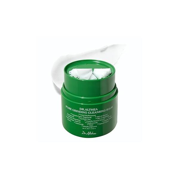 Dr.Althea Pure Grinding Cleansing Balm | Hygenic One-Step Makeup Oil with Madecassoside Non-Greasy Sorbet Texture Soothing for All Skin Types Korean Vegan Care 1.69 Fl Oz