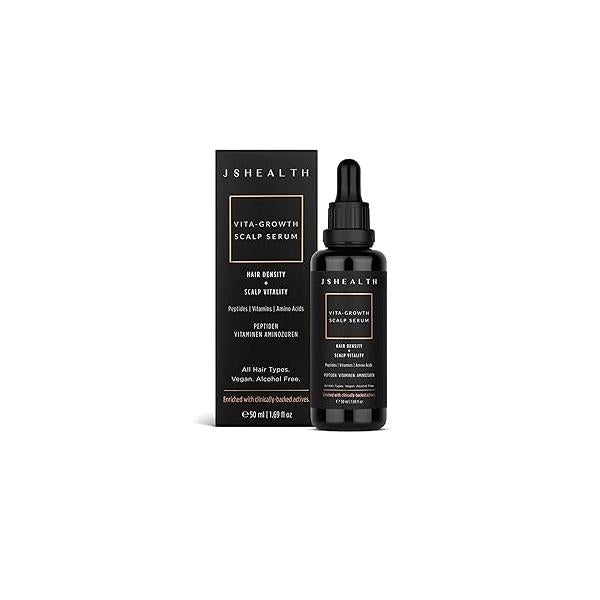 JSHealth Vitamins Vita-Growth Scalp Serum for Hair Density & Vitality - Women with Peptides, Amino Acids
