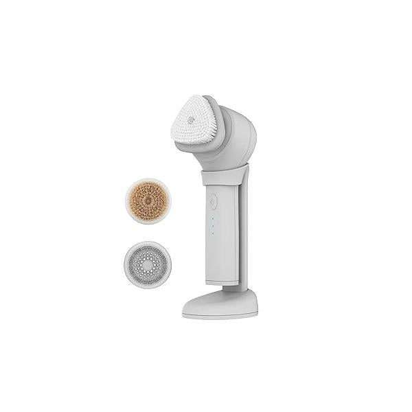 skn by conair Daily Glow Facial Cleansing Brush, All-in-One Brush Includes 3 Interchangeable Attachments for Complete Cleansing, Exfoliation, and Rejuvenation