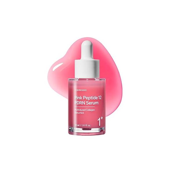 Pink Peptide 12 PDRN Serum With Salmon DNA 10,320ppm, Peptides, Niacinamide, Skin glow, Hydrating, Moisturizing, Firming, Uneven Tone, Korean Skincare, 33ml, 1.11 fl.oz.