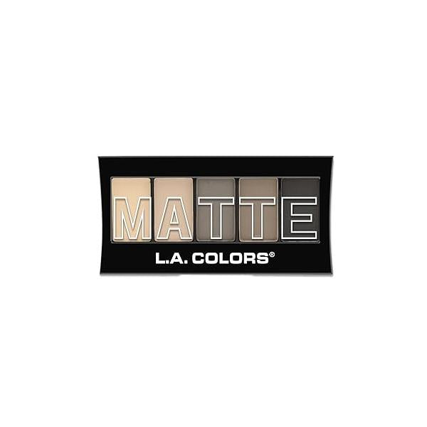 L.A. COLORS 5 Color Matte Eyeshadow Palette, Nude Suede CEM480