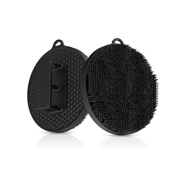 Silicone Body Scrubber for Men & Women - Loop Fin Bristles Loofah Gentle Exfoliating Lathering with Scrub Wash, Durable Hygienic, Brush Deep Cleansing Exfoliator