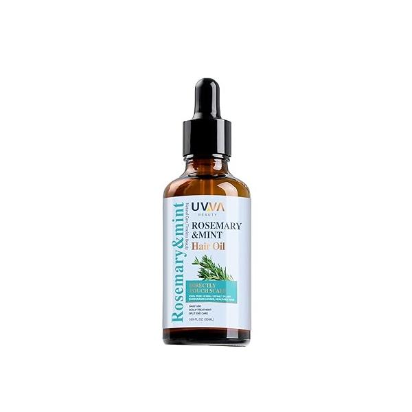 Beauty Rosemary & Mint Hair Oil, 1.69 fl oz, Natural Scalp Treatment for Healthier