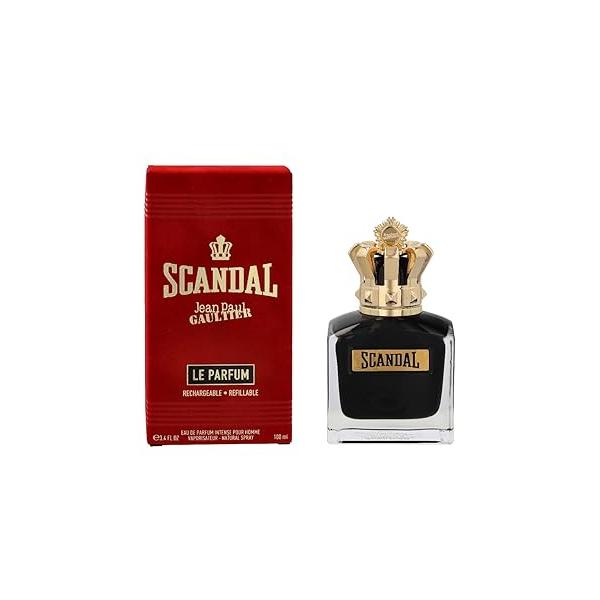 Jean Paul Gaultier Scandal Le Eau de Parfum Intense Refillable Spray for Men, 3.4 Ounce