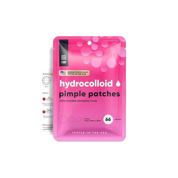 LE GUSHE Korean Pimple Patches for Face (132 Dots) - Hydrocolloid Acne with Tea Tree Oil Invisible Zit Stickers Dermatologist Tested Skin Care