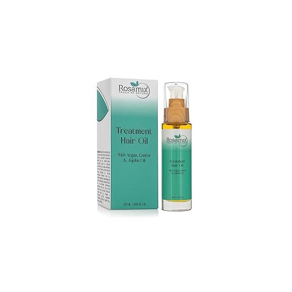 Nourishing Hair Oil - Argan Jojoba Avocado Moisturizes Strengthens Split-End Repair Lightweight Rosemary Scent 50ml