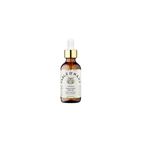 Fable and Mane MahaMane Smooth & Shine Hair Serum - Protective Oil Treatment for Dry, Damaged Hair. 1.8FL oz
