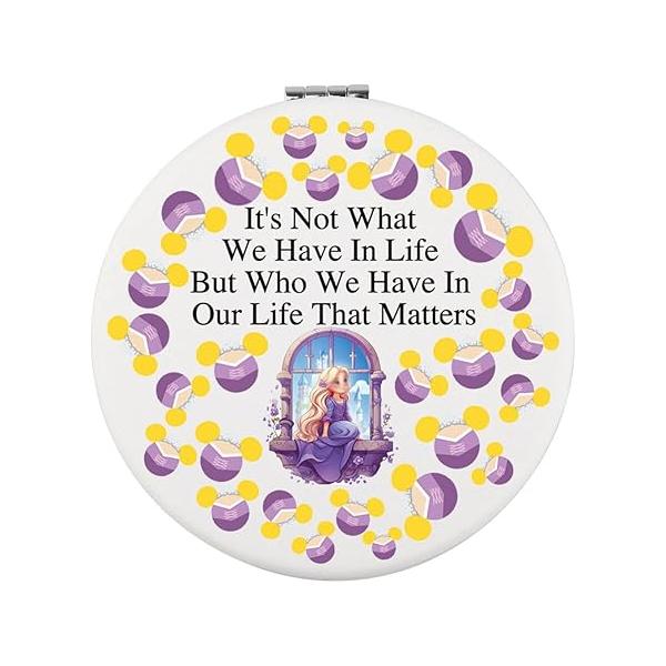 WUSUANED Longhair Princess Inspired Makeup Mirror Cartoon Movie Characters Lover Gift for Fans
