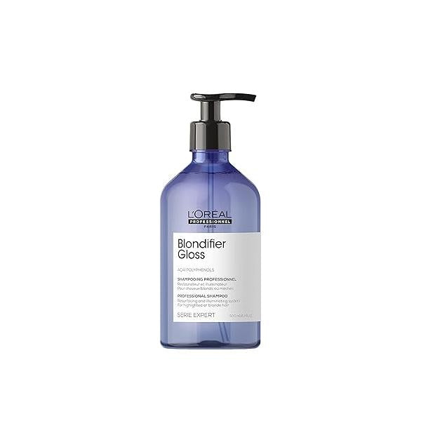 L'Oréal Professionnel Paris Blondifier Clarifying Shampoo - Restores Color -Treated Hair, Enhances Shine & Fights Brass, For Blonde or Bleached Hair