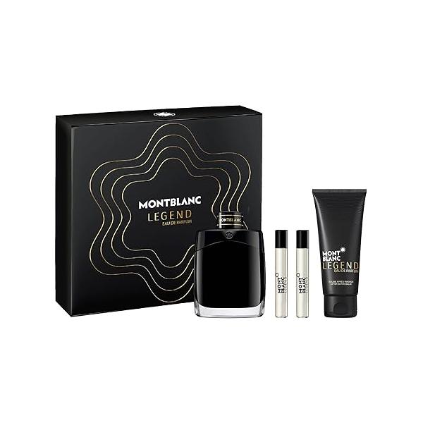 MONTBLANC Legend 4 Piece Eau de Parfum Gift Set (Eau Spray, After Shave Balm, Two Travel Sprays)