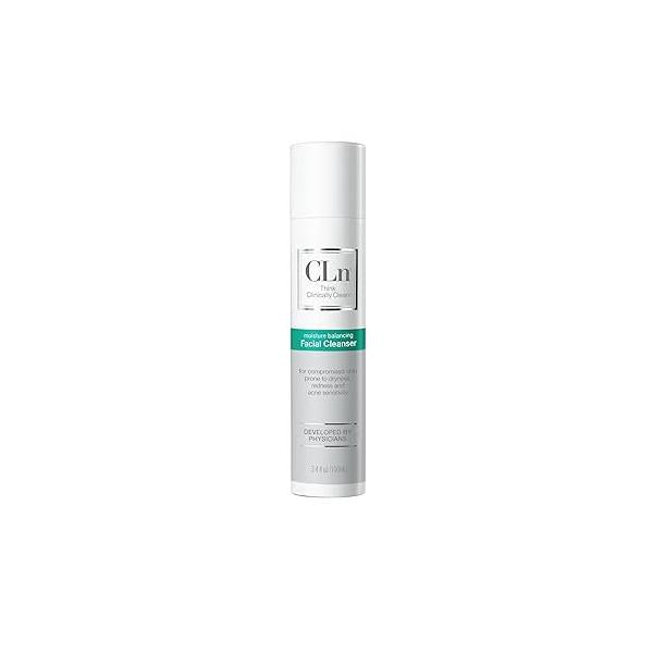 CLn® Facial Cleanser - Hydrating with Glycerin, For Skin Prone to Dryness, Eczema, Redness, Irritation & Acne Sensitivity, Fragrance-Free Paraben-Free, 3.4 fl. oz.