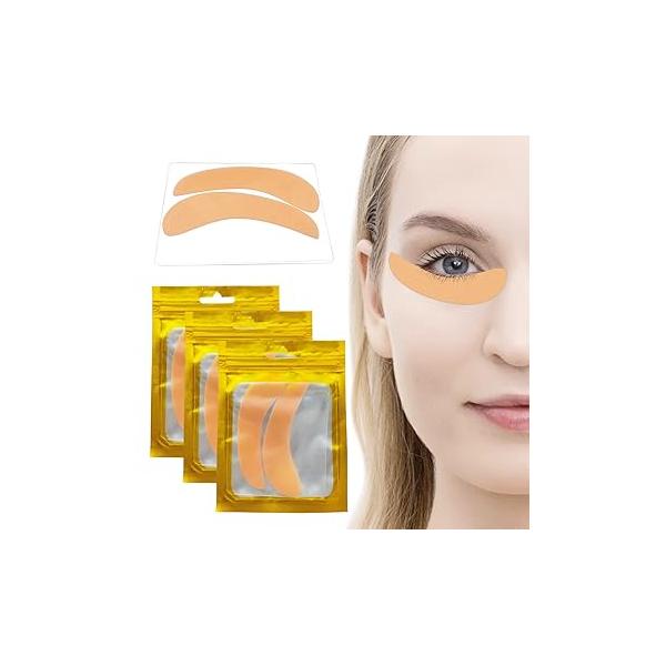 Libeauty Reusable Lash Extension eye pads 3 pairs Eyelash Lift/T-int Under Eye Gel Silicone Pads Patches Kit Soft and Skin-Friendly