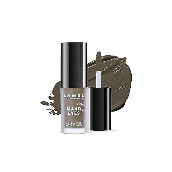 Matte Liquid Eyeshadow - Long Lasting Waterproof Eye Tint Quick-Drying, Hypoallergenic Makeup Creamy & Smooth Formula Gray Cream Maad Eyes, №403, 5.2ml / 0.17oz