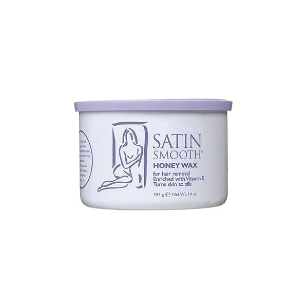 SATIN SMOOTH Wax, Honey Wax With Vitamin E, Honey, 14 Ounce